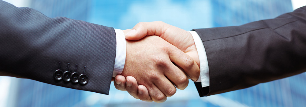 two hands meeting in the middle for a handshake